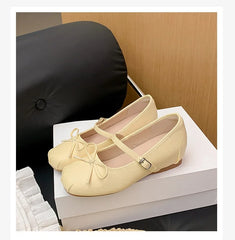 Lunivop Women Loafers Summer Lightweight Comfortable Luxury Mary Jane Shoes Fashion Bow-knot Buckle Strap Ballet Shoes