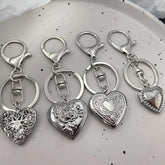 Lunivop Photo Frame Heart Locket Keychains y2k Handmade Heart-Shaped Small Box Fairy tale Keyring Gift for her
