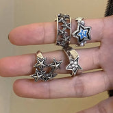 Lunivop Fashion Pentagram Geometric Star Ring For Women Adjustable Finger Ring Jewelry Vintage Irregular Aesthetics Y2k Accessories