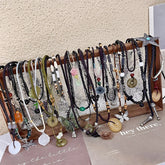 Lunivop beaded butterfly necklace with a new high-end design niche sweater chain, women's summer collarbone chain