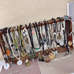 Lunivop beaded butterfly necklace with a new high-end design niche sweater chain, women's summer collarbone chain