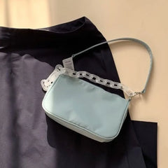 Lunivop Harajuku Blue Underarm Bag Purse Women Hot Girls Nylon Chic Casual Shoulder Bags Female Retro Summer Y2k Handbag New