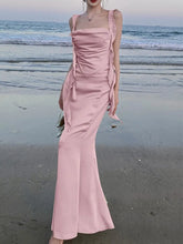 Lunivop Sweet Pink Backless Womens Dresses Sexy Spaghetti Strap Sleeveless Wedding Evening Dress Elegant Gown Female Split Vestidos New