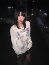 Lunivop Y2k Japanese T-shirt Women Broke Hole Loose Casual Tshirt Print Graphic Tops American Retro Grunge Tops Streetwear Tee