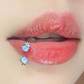 Lunivop Ins Opal Dragon Claw Lip Ring Horseshoe Ring C Shaped Lip Piercing Ear Tragus Nose Rings 316L Titanium Steel Piercing Ornament
