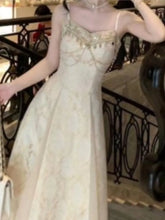 Lunivop Luxury Champagne Shing Long Dresses Elegant V-Neck Waistband Vestidos De Festa Dress Summer Holiday A-line Vestidos New