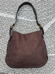 Lunivop Y2k Grunge Brown Shoulder Bags Purse Women New Vintage Patchwork Star Handbag Female Retro Casual Crossbody Tote Bag