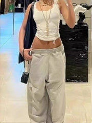 Lunivop Baggy Women Gray Sweatpants Oversized Korean Fashion Jogger Basic Pants Men Hip Hop Streetwear Casual Harajuku Trousers