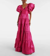 Lunivop Elegant Long Pleated Evening Dresses A-Line V-Neck Taffeta Middle East Floor Length Prom Dress Party Dresses for Wom