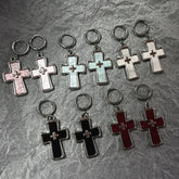 Lunivop Stainless steel large cross earrings