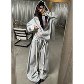 Lunivop Women's Grey Pants Harajuku Streetwear Oversize Sweatpants Y2k Retro 2000s 90s Aesthetic Vintage Trousers Fashion Trashy Clothe