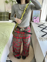 Lunivop Heart Folds Slim Fit O Neck Camisetas Korean Fashion Women Crop Tops Tees Long Sleeve Tshirts Y2k High Waist Hotsweet