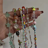 Lunivop Y2K Candy Color Beads Neck Lace Choker For Girl Child Cute Gift Accessories For Holiday Parties