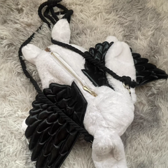 Lunivop Sweet Cool Y2k Backpacks Women Gothic Dark Plush Rabbit Cross Angel Wings Mini Backapck Hot Girls Subculture Mochila