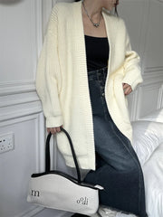 Lunivop Open Front Knit Cardigan Sweater Women Cozy Plain Shrug Cardi Longline Sweater Jacket Fall Winter Casual Chic Outfit