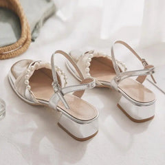 Lunivop Sandals Women Summer New Fashion High Quality Patent Leather Mary Jane Women's Shoes Shallow Mouth High-heeled Single Shoes