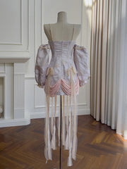 Lunivop New Item Lace Patchwork Fashion Suspender Women's Dress Strapless Collar Female Party Long Dresses Bow Ribbon