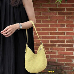 Lunivop Harajuku Yellow Straw Bag Purse Women Hot Girls Weaving Chic Casual Shoulder Bags Ladies Holiday Beach Bag Handbag New