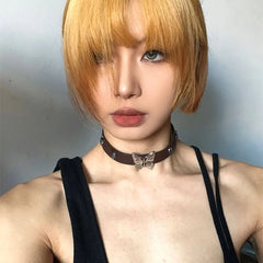 Lunivop Vintage Butterfly Cross Necklace For Women Fashion Punk PU Leather Choker Collar Chain Jewelry Cool Stuff Y2k Accessories