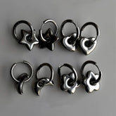 Lunivop Punk Style Dangle Earrings Unique Detachable Star Heart Drop Earrings Statement Jewelry Fashion Simple Hoop Earrings