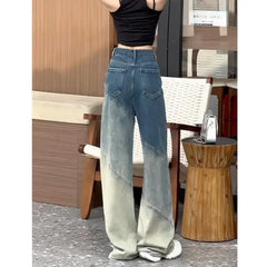 Lunivop Faionable High Waist Wide Leg Jeans Women's Straight Cut Floor Length Trousers Autumn Winter New Sle Versatile Loose Slim...