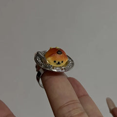 Lunivop Cute Cherry Chocolate Fruit Cake Ring - Quirky Design Afternoon Tea Accessory Birthday Gift for Cake Lovers