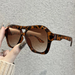 Lunivop New Retro Double Beam Sunglasses Women Brand Designer Glasses Ins Fashion Personalized Gradient Eyewear Men Goggles