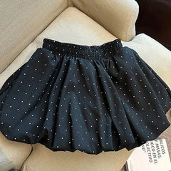 Lunivop Polka Dot Bud Casual Femme Pantalones Ball Gown Short Korea Chic Shorts for Women Slim Exquisite Elegant Casual Pantalon