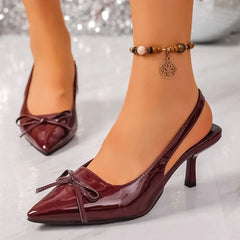 Lunivop Summer Pointed Toe Women High Heels Fashion Butterfly-Knot Female Pumps New Footwear Ladies Mid Heels Sandals