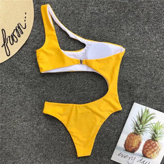 Lunivop Sexy Bandage One Piece Swimsuit Women Hollow Out Monokini Swimwear Vintage Hole Bathing Suit