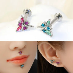 Lunivop Labret Studs Jewelry Internally Threaded Earring Helix Studs Lip Monroe Tragus Cartilage Conch Nose Piercing