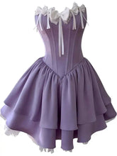 Lunivop Women's Lace Bow Lace-up Design Dresses Strapless High Waist Sleeveless Slim Elegant Dress Female Autumn 2025 New