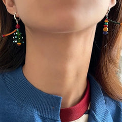 Lunivop New Design Asymmetric Christmas Tree Drop Earrings For Women Earring Party Jewelry New Year Christmas Gifts