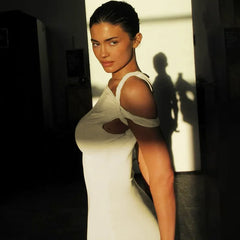 Lunivop Asymmetrical Twist One Shoulder Maxi Long Dress Kylie Jenner Outfits Elegant Sexy Summer Party Dresses For Women