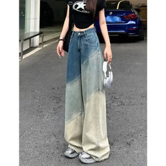 Lunivop Faionable High Waist Wide Leg Jeans Women's Straight Cut Floor Length Trousers Autumn Winter New Sle Versatile Loose Slim...