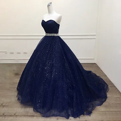Lunivop Elegant Temperament Strapless Evening Dress Exquisite High Waist A-line Heavy Diamond Belt Ball Gown Sequin Court Tr