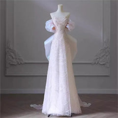 Lunivop Heavy shoulder temperament light luxury small fish tail welcome banquet dress