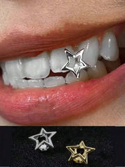Lunivop 1PC/2PCS/4PCS/SET Star Teeth Grillz For Girl,Halloween Vampire Teeth Decoration,Body Jewelry,Suitable For Men And Women'