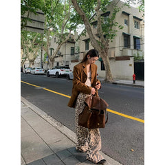 Lunivop Vintage Y2K Leopard Print Jogger Pants 2024 Street Style Pant Women Fashion Casual High Waist Wide Legs Trousers Female Autumn