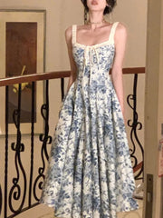 Lunivop Fashion Women Spaghetti Strap Elegant Midi Dresses New Summer French Evening Birthday Gift Backless Prom Clothes