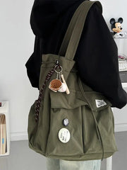 Lunivop Travel Commuter Lightweight Dual oulder Bag Women's Trendy Brand College Student Class Commuting Simple Mountain Single o...