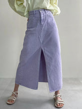 Lunivop Korean Fashion Skirts Solid Color Patchwork Forked High Waist Design Simple Denim Skirt Elegant All Match 2024 Women's Clothing