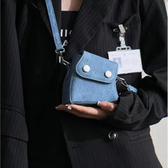 Lunivop Vintage Denim Mini Bag Purse Women Retro Sweet Cool Casual Crossbody Bags Female New High Street Blue Messenger Bag Y2k