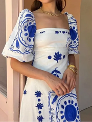 Lunivop Women Elegant Flora Printed Halter Mini Dress Sexy V-neck Sleeveless Backless High Waist Slim Dresses Lady Vacation Wears