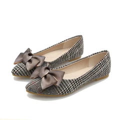 Lunivop Women Flats Pointed Toe Satin Bow Shoes Spring Breathable Loafers Ladies Slip On Shallow Comfort Single Shoes