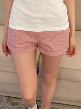 Lunivop Sweet Pink Plaid Button Shorts Women Summer Cotton Casual Loose Elastic High Waist Short Pants Vintage Preppy Style Sweatshort