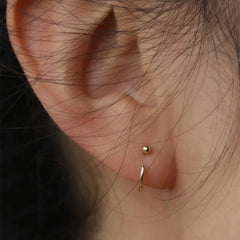 Lunivop INS Trendy Silvery Golden Plated Earrings for Women Glossy Jewelry Sweet Cool Temperament Accessories