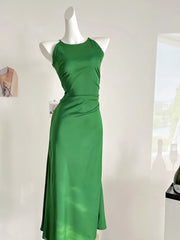 Lunivop French Style Soft Temperament Slimming Waist Long Dresses Elegant Vestidos De Festa Waistband Bodycon Dress Summer New