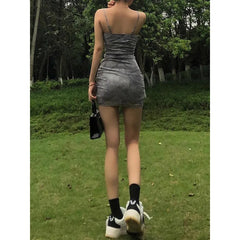 Lunivop Y2k Millenia Vintage Print Sexy Slip Dress Slim Street Style Show Body Fashion Sexy Strapless Slip Mini Skirt Slim Top For Women