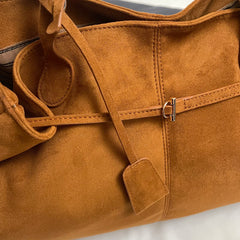 Lunivop Large Capacity Faux Suede Shoulder Bags Solid Simple Big Handbags Women Elegant Retro Female Bags New In Casual Totes